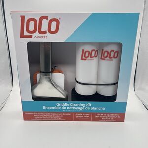 LoCo Cookers Griddle Cleaning Kit, Griddle & Grill Scrubber, Scraper, 2 bottles